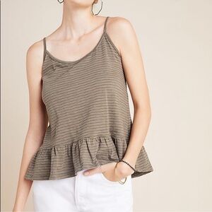 Anthropologie Morena Peplum Tank Top Size S